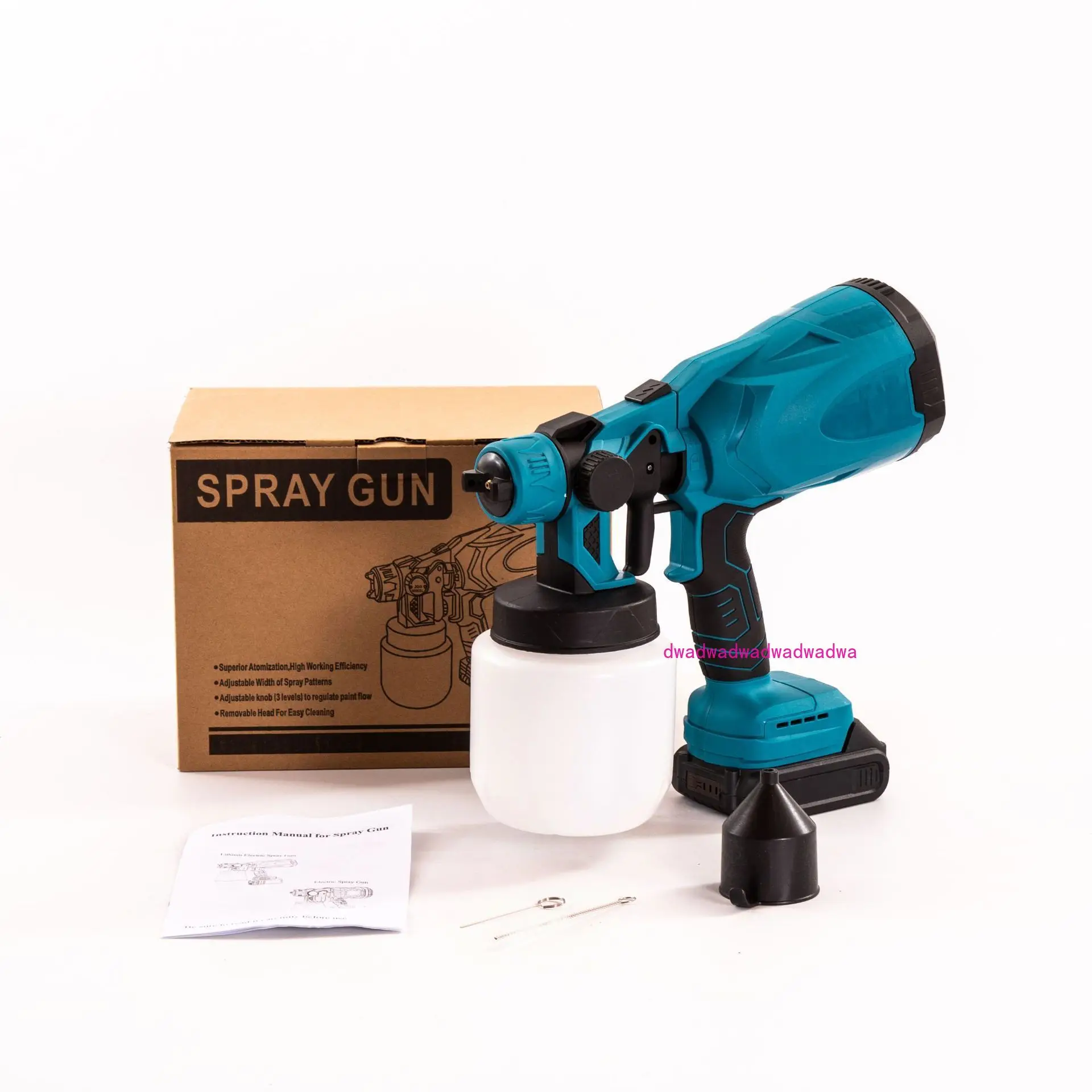 Lithium battery spray gun rechargeable electric wall paint gun wireless paint spraying machine portable
Lithium battery spray gun rechargeable electric wall paint gun wireless paint spraying machine portable