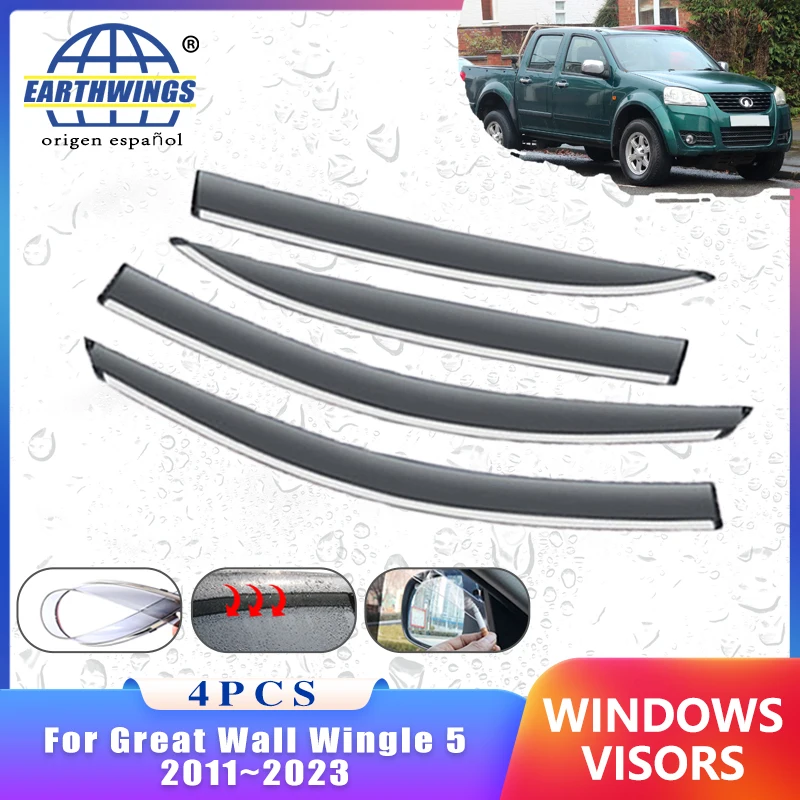 Ветрозащитный экран для Great Wall Wingle 5 2011 ~ 2023 V240 4X4 Pickup 2013, аксессуары, дефлекторы, защита для окон автомобиля от дождя, тент для бровей
Ветрозащитный экран для Great Wall Wingle 5 2011 ~ 2023 V240 4X4 Pickup 2013, аксессуары, дефлекторы, защита для окон автомобиля от дождя, тент для бровей