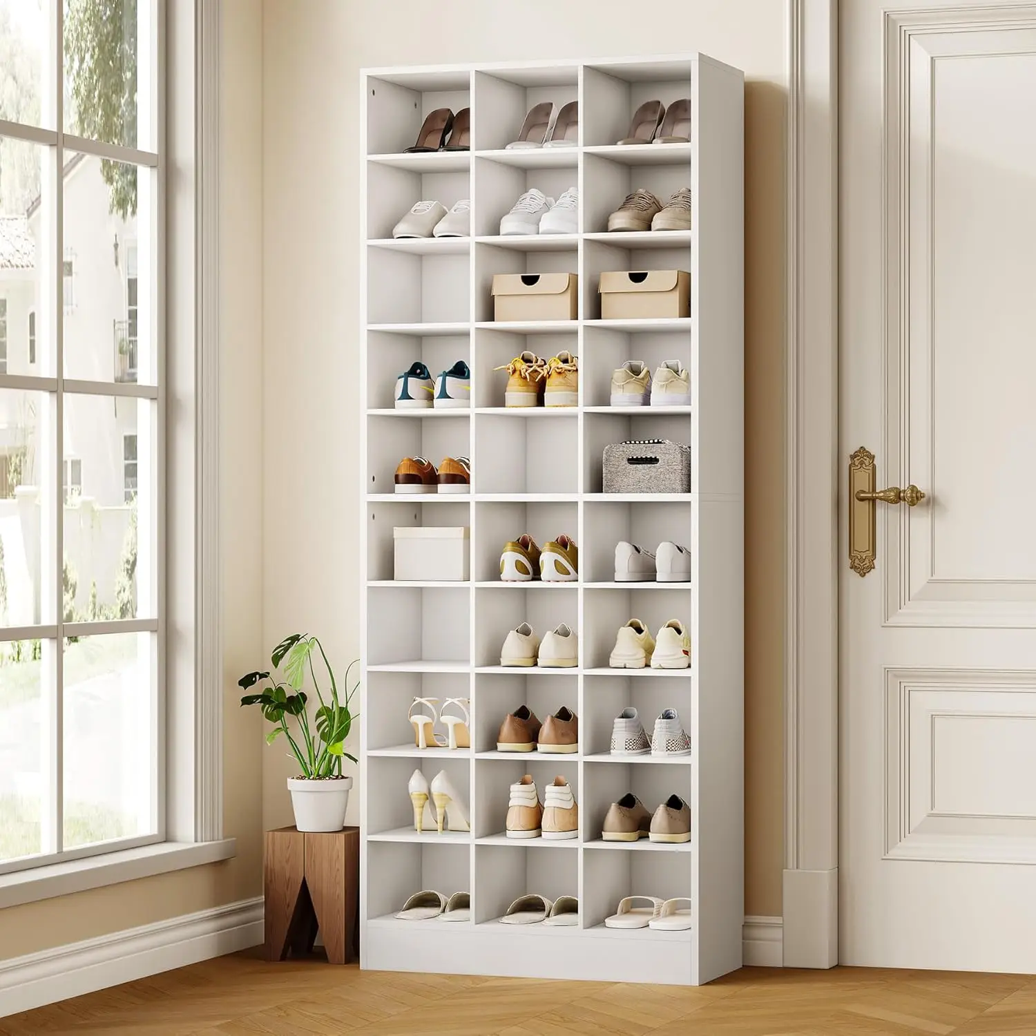 70.9" Tall Shoe Rack, 10-Tier Freestanding Shelf, Max. Store 30 Pairs, Shoe Cabinet Organizer for Living Room, Entryway
70.9" Tall Shoe Rack, 10-Tier Freestanding Shelf, Max. Store 30 Pairs, Shoe Cabinet Organizer for Living Room, Entryway