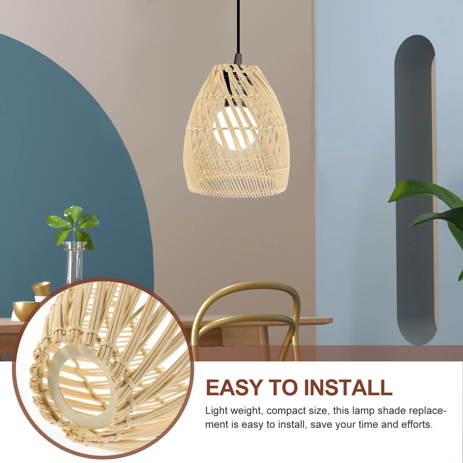 Rattan Woven Pendant Lamp Shade Replacement Durable Lampshade for Hanging Light Chandelier Decorative Rattan Lampshade
Rattan Woven Pendant Lamp Shade Replacement Durable Lampshade for Hanging Light Chandelier Decorative Rattan Lampshade