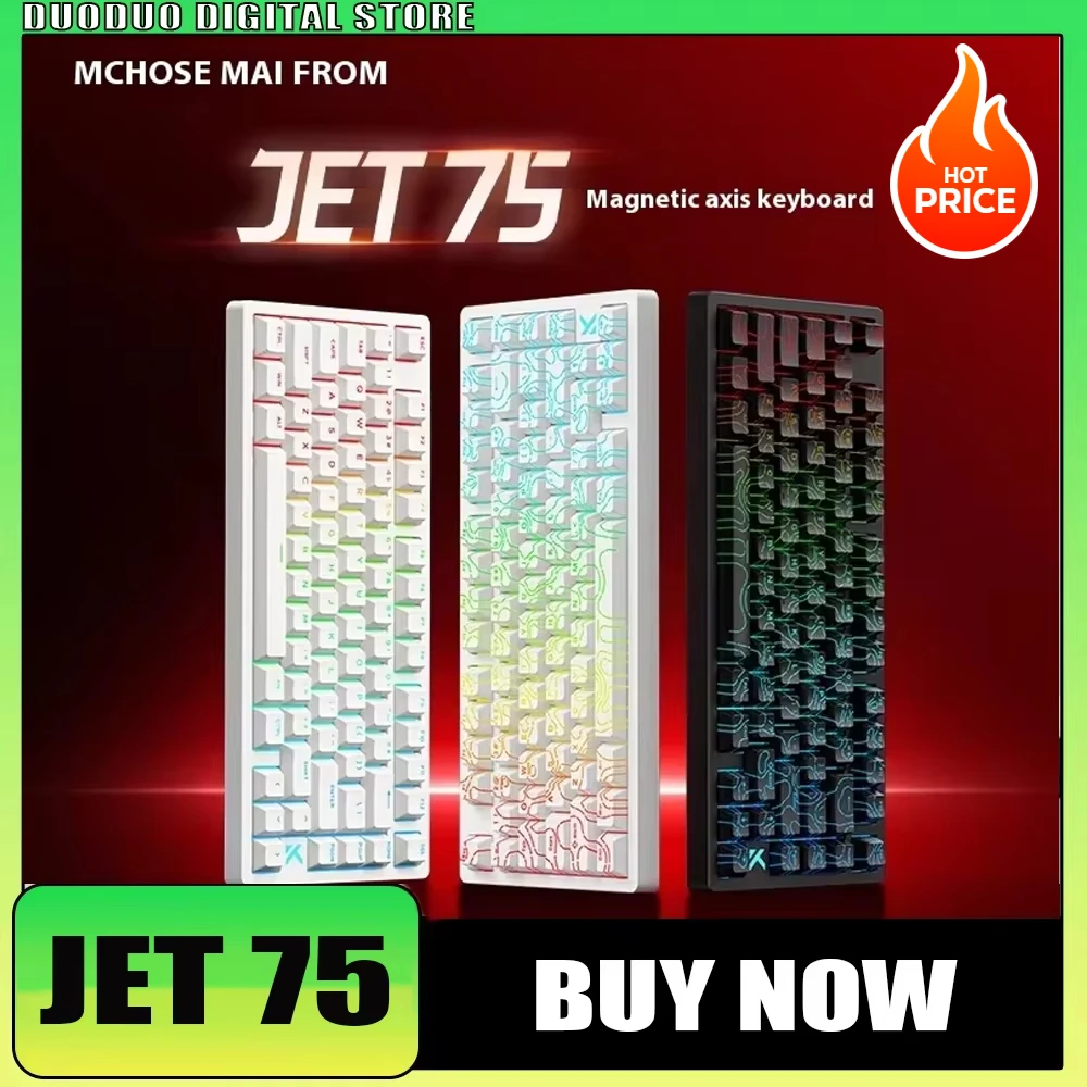 Mchose JET75 Magnetic Switch 8k Mechanical Keyboard 0.1ms Hot Swap Gasket RGB Esports Gaming Keyboards Custom Accessories Laptop
Mchose JET75 Magnetic Switch 8k Mechanical Keyboard 0.1ms Hot Swap Gasket RGB Esports Gaming Keyboards Custom Accessories Laptop