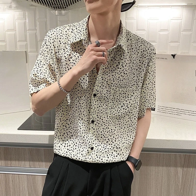 Print Short Sleeve Shirts for Men Loose Tops Sale New In Casual Korean Popular Clothes Vintage Elegant Summer Original Man Shirt
Print Short Sleeve Shirts for Men Loose Tops Sale New In Casual Korean Popular Clothes Vintage Elegant Summer Original Man Shirt