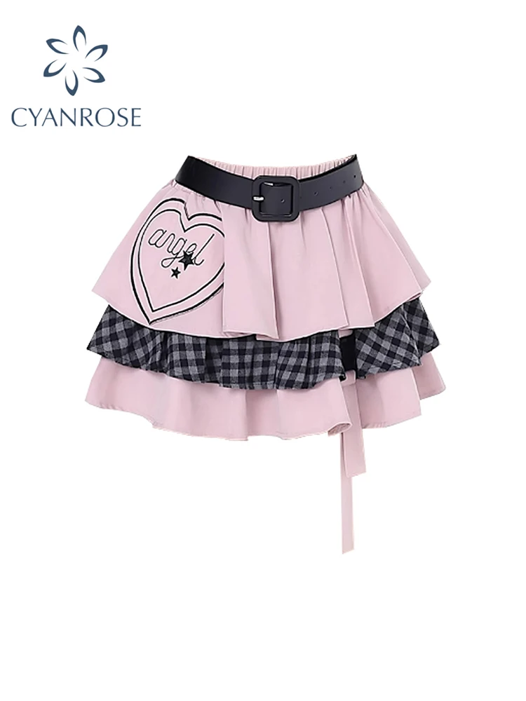 Women Pink Patchwork A-line Skirt Vintage 90s Aesthetic Y2k Kawaii Mini Skirt Harajuku Korean Cowboy Skirts 2000s Clothes Summer
Women Pink Patchwork A-line Skirt Vintage 90s Aesthetic Y2k Kawaii Mini Skirt Harajuku Korean Cowboy Skirts 2000s Clothes Summer