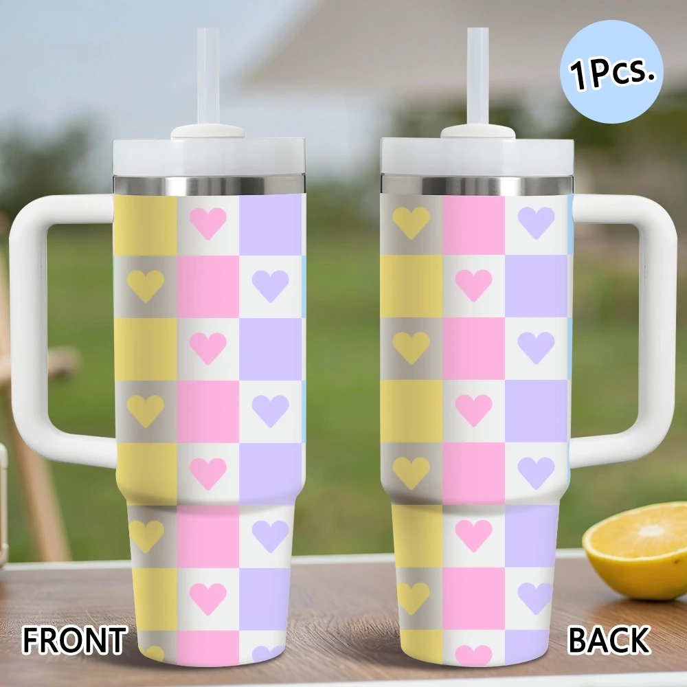 Heart Love Rainbow Valentine Day Vacuum Flasks 40oz Thermal Stainless Steel Tumbler with Handle Straw Leakproof Mug
Heart Love Rainbow Valentine Day Vacuum Flasks 40oz Thermal Stainless Steel Tumbler with Handle Straw Leakproof Mug