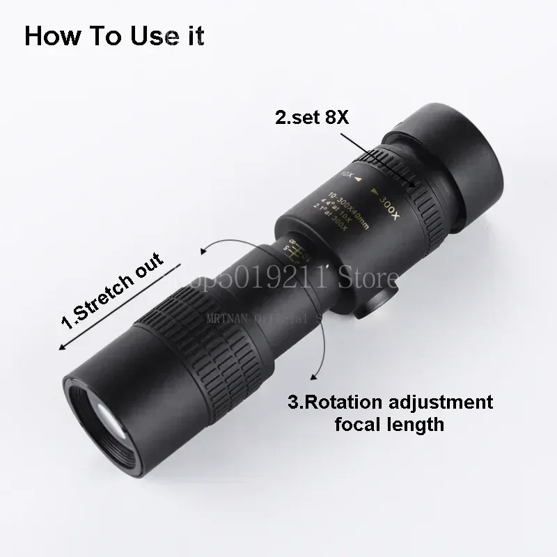 10-300x40 Zoom Powerful Binoculars Long Range Professional Monocular Telescope High Quality BAK4-Prisms Portable for Camping
10-300x40 Zoom Powerful Binoculars Long Range Professional Monocular Telescope High Quality BAK4-Prisms Portable for Camping