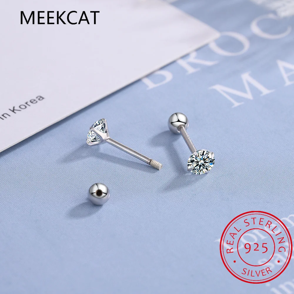 Moissanite Stud Earrings 0.4-4 ct D Color 925 Sterling Silver White Gold Plated Ear Studs for Women Men Screw Back Stud Earrings
Moissanite Stud Earrings 0.4-4 ct D Color 925 Sterling Silver White Gold Plated Ear Studs for Women Men Screw Back Stud Earrings