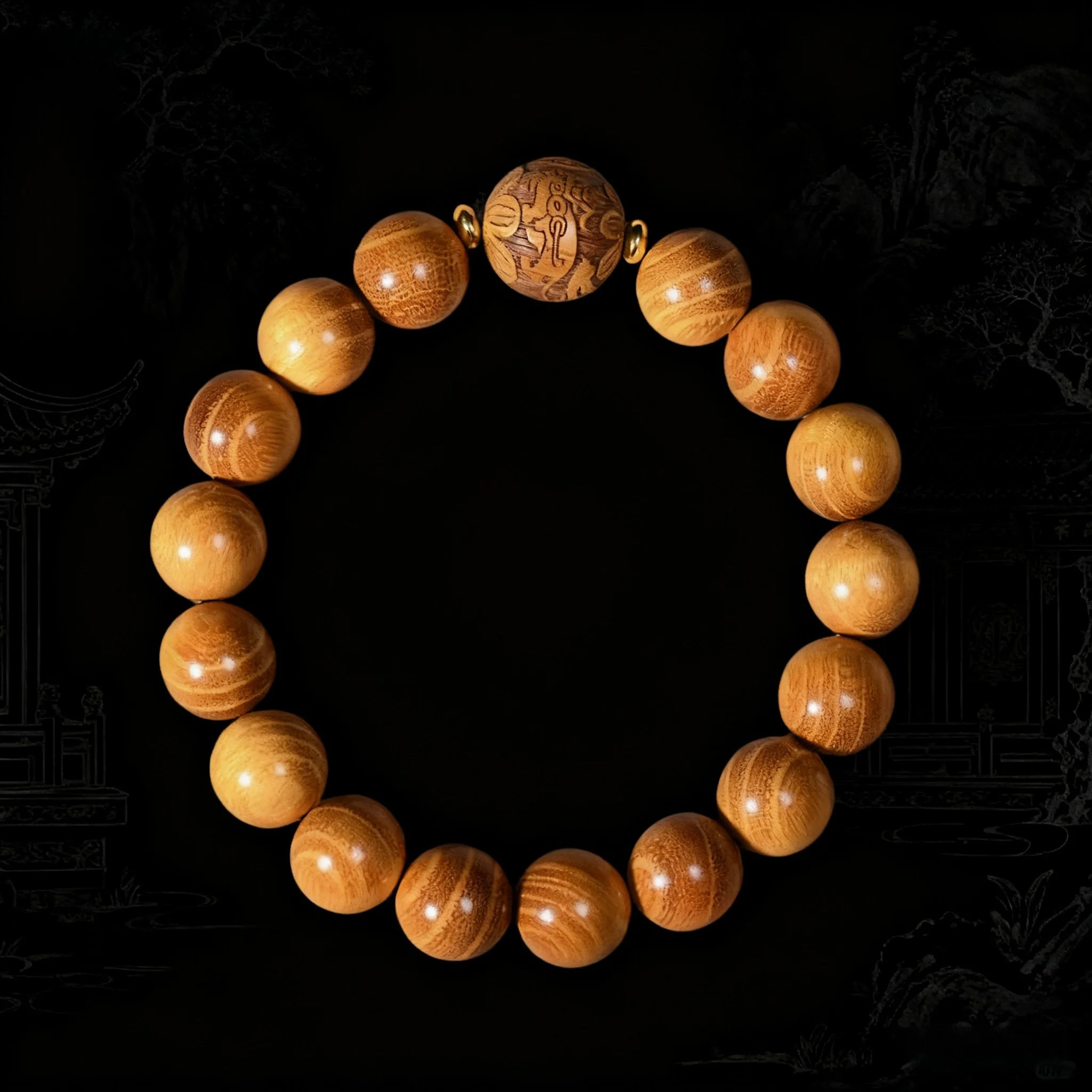 Golden Sandalwood Buddhist Bead Bracelet DIY Spacer Beads Carved Pixiu Beads Prayer Beads Wrist Jewelry Gifts
Golden Sandalwood Buddhist Bead Bracelet DIY Spacer Beads Carved Pixiu Beads Prayer Beads Wrist Jewelry Gifts