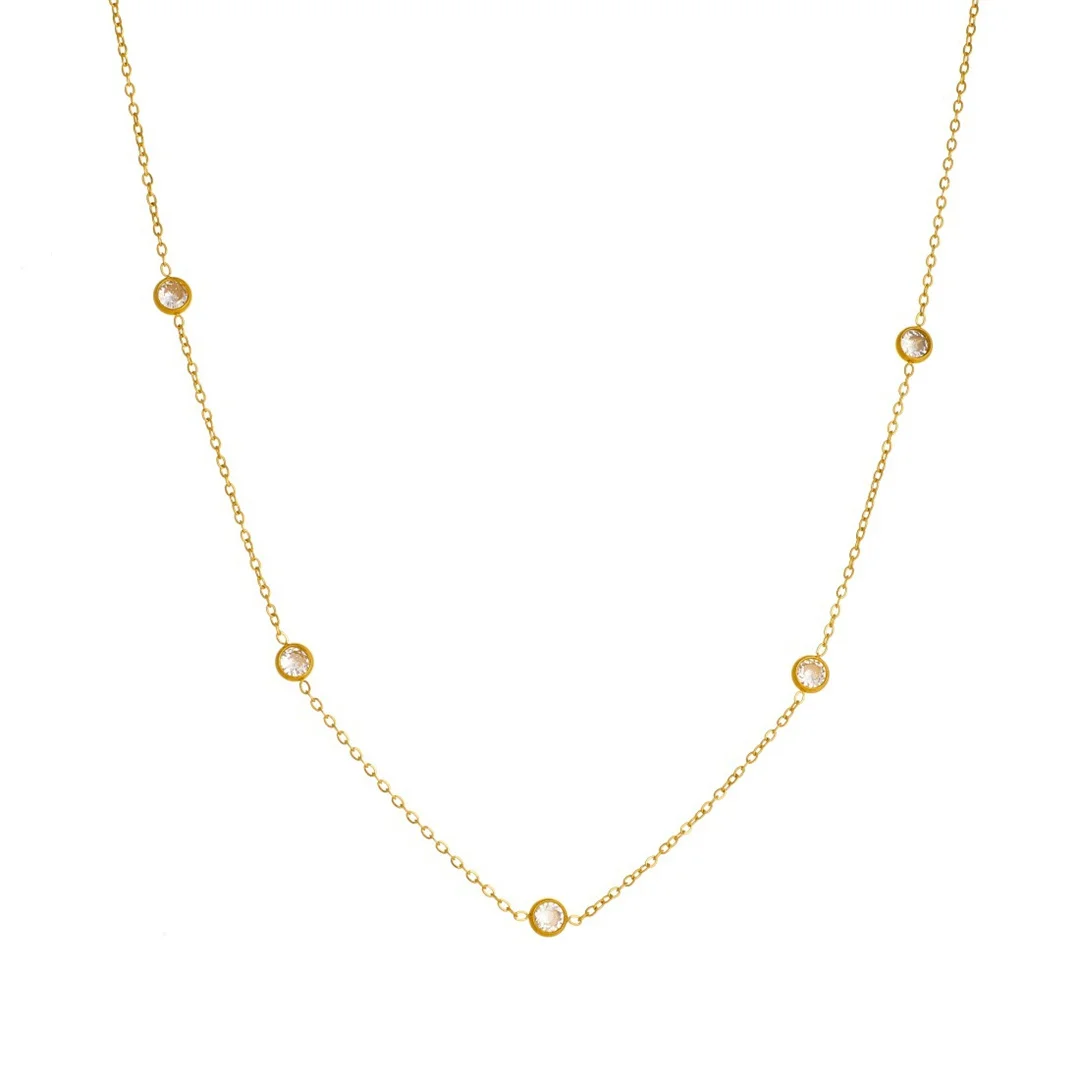 Punk Fashion Statement Zirconia Round Charm Pendant Female Gold Color Stainless Steel Chain Link Necklace for Women Jewelry Gift
Punk Fashion Statement Zirconia Round Charm Pendant Female Gold Color Stainless Steel Chain Link Necklace for Women Jewelry Gift