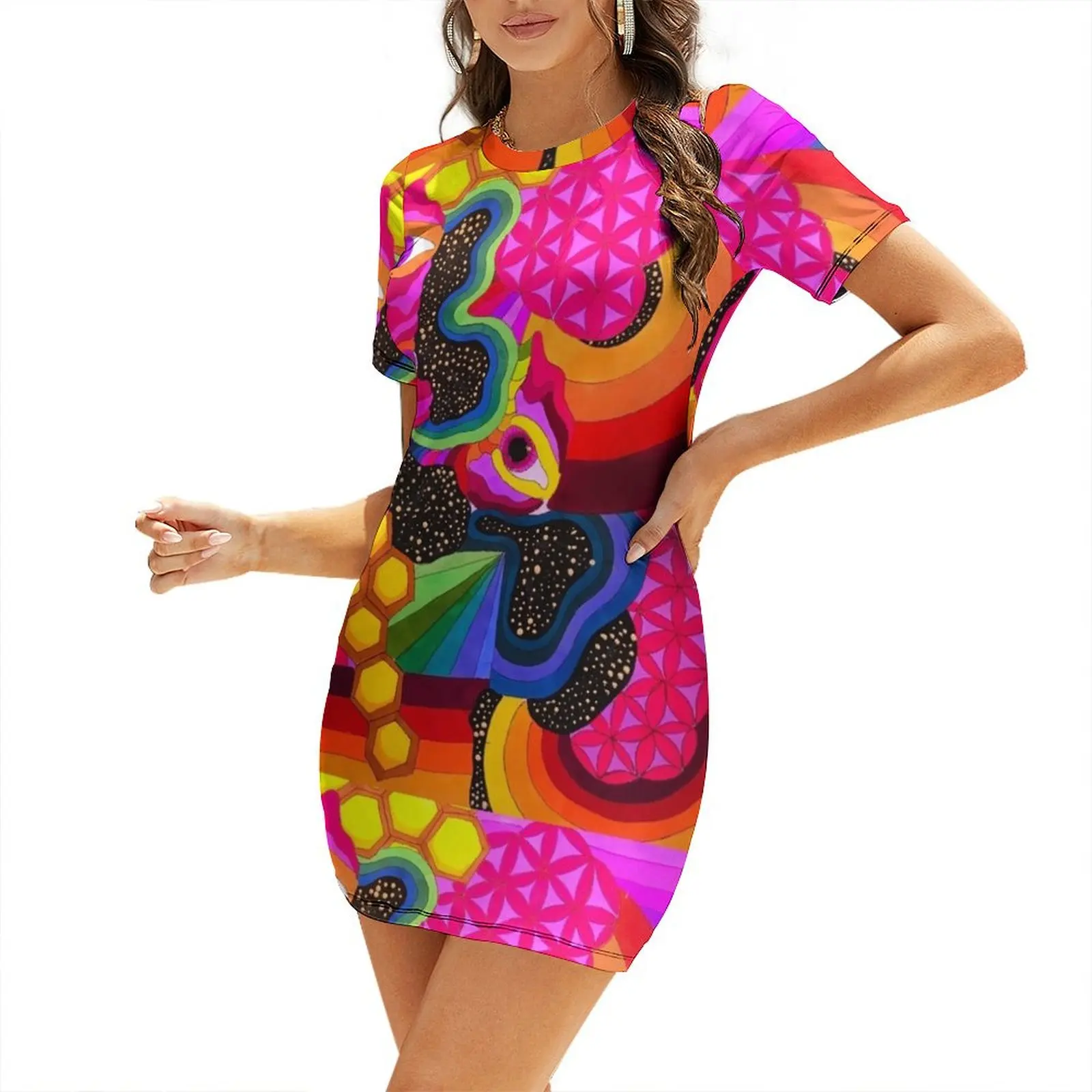 Energy space Short Sleeved Dress women's evening dress 2025 dress women summer Casual dresses
Energy space Short Sleeved Dress women's evening dress 2025 dress women summer Casual dresses