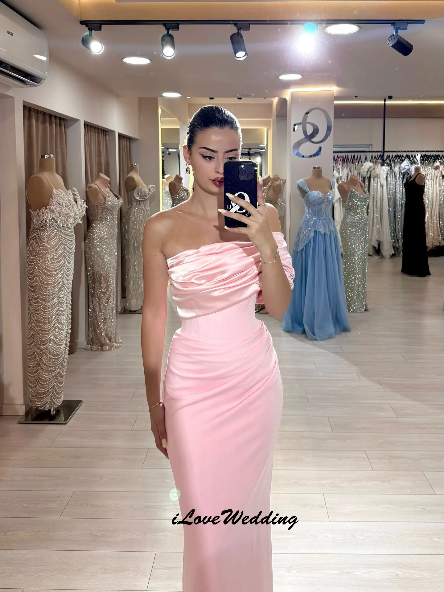 One Shoulder Pink Evening Dresses 2025 Satin Elegant Women Party Dress Mermaid Pleated Formal Gowns For Women Gala Customized
One Shoulder Pink Evening Dresses 2025 Satin Elegant Women Party Dress Mermaid Pleated Formal Gowns For Women Gala Customized