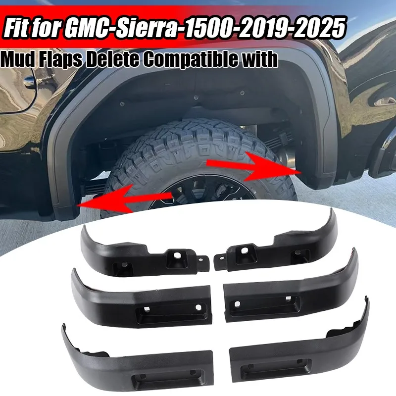 6PCS Set Car Front Rear Wheel Arch Splash Mud Flaps Guard Mudguard Fender Protector For GMC Sierra 1500 2019-2025
6PCS Set Car Front Rear Wheel Arch Splash Mud Flaps Guard Mudguard Fender Protector For GMC Sierra 1500 2019-2025