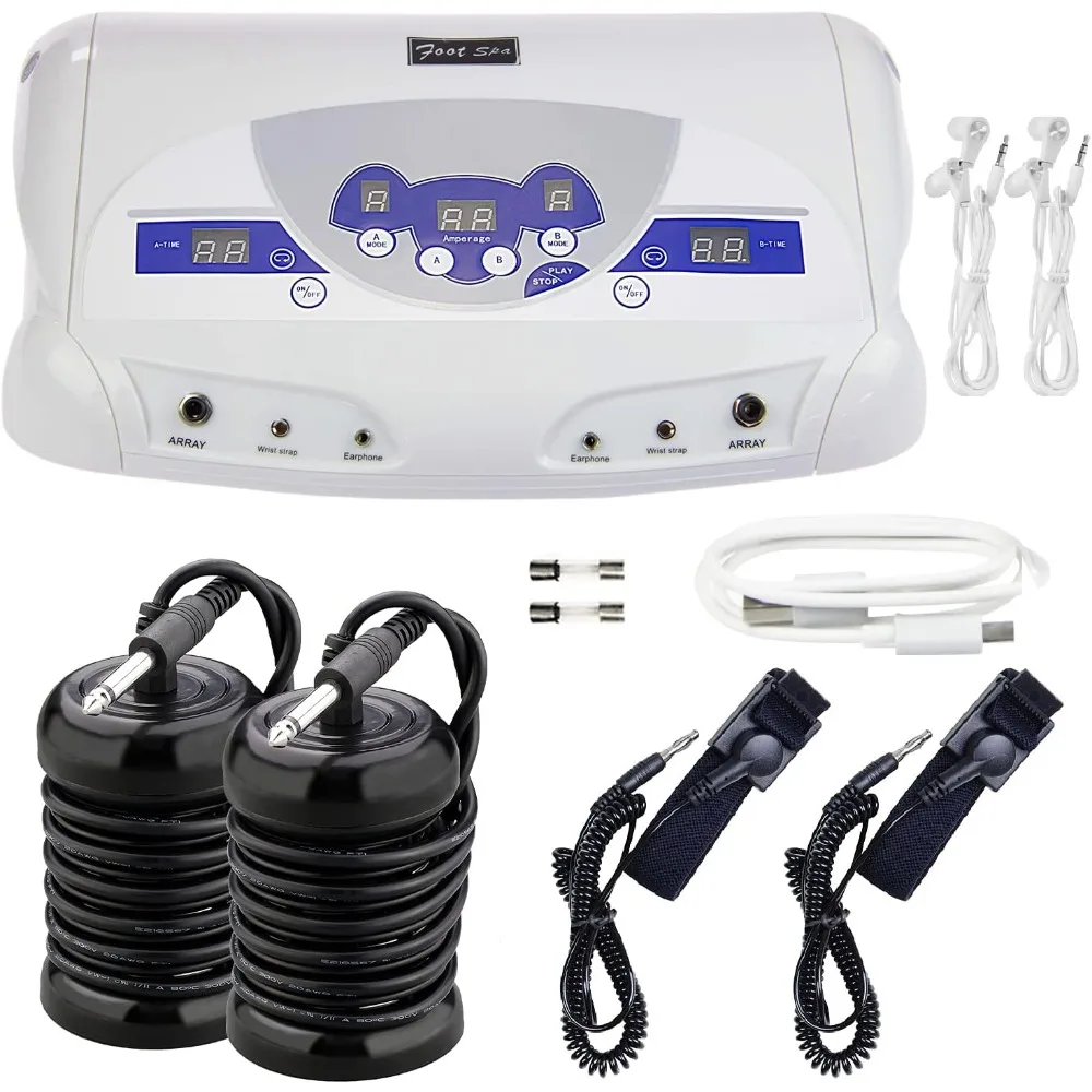 Dual Ionic Foot Bath Detox Machine, ion Detox Foot Bath Spa Cleanse System for 2 Users with MP3 Music Player, 2 Array, 2 Wrist B
Dual Ionic Foot Bath Detox Machine, ion Detox Foot Bath Spa Cleanse System for 2 Users with MP3 Music Player, 2 Array, 2 Wrist B