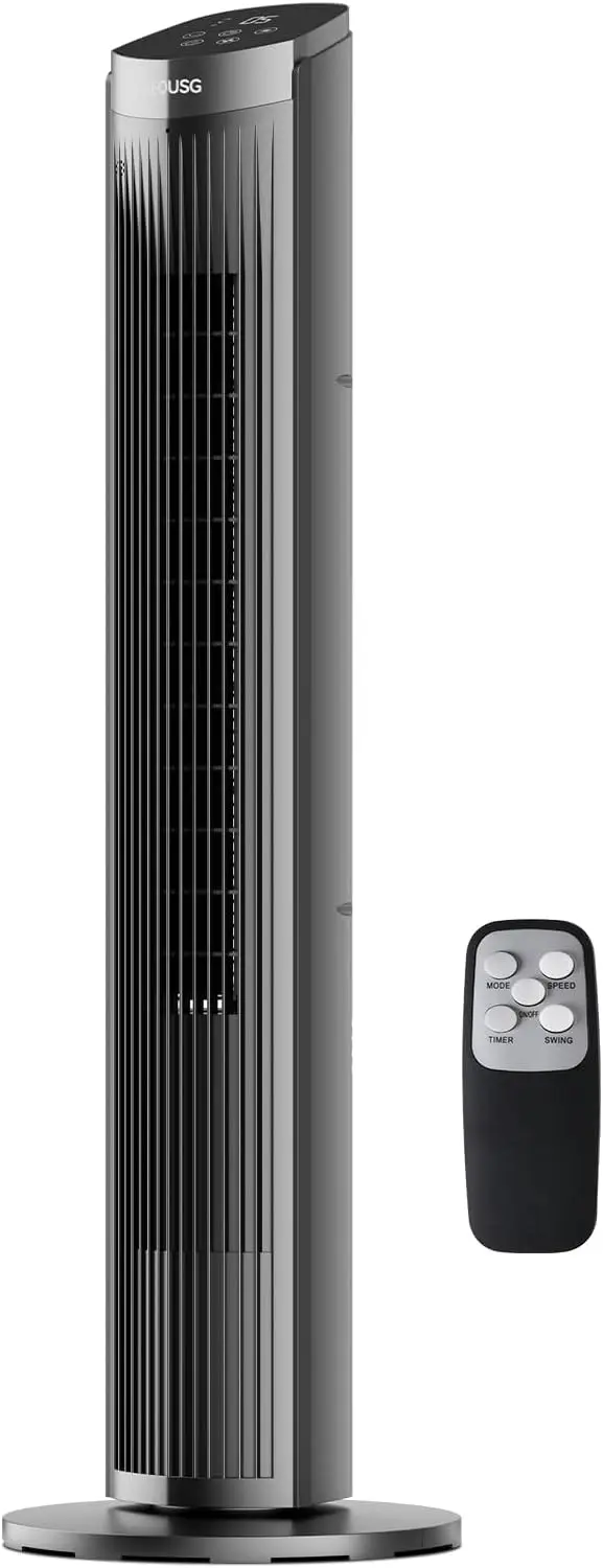 40" Tower Fan, 35dB Quiet for Sleep, 5 Speeds, 3 Modes, 12H Timer, 70° Oscillation, Remote Control, Black
40" Tower Fan, 35dB Quiet for Sleep, 5 Speeds, 3 Modes, 12H Timer, 70° Oscillation, Remote Control, Black