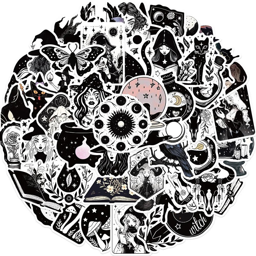 10/30/50pcs Black White Gothic Magic Witch Graffiti Stickers Decals Laptop Phone Car Motorcycle Cool Waterproof Sticker Kids Toy
10/30/50pcs Black White Gothic Magic Witch Graffiti Stickers Decals Laptop Phone Car Motorcycle Cool Waterproof Sticker Kids Toy