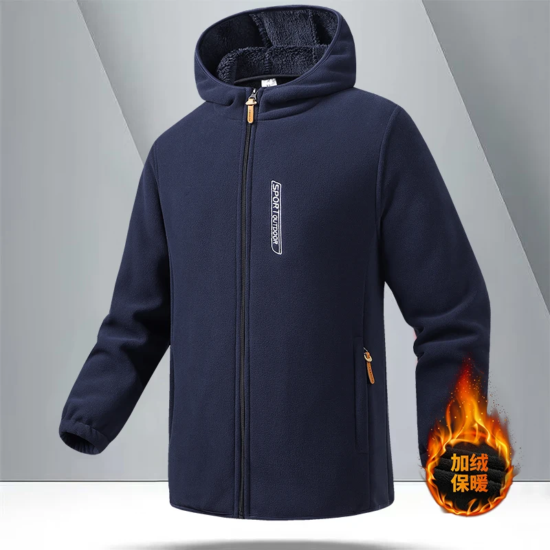Winter Men Outdoor Fleece Jacket Lightweight Windproof Zipper Cardigan Warm Jacket Polar Fleece Cold-Proof Thickened Hoodie
Winter Men Outdoor Fleece Jacket Lightweight Windproof Zipper Cardigan Warm Jacket Polar Fleece Cold-Proof Thickened Hoodie