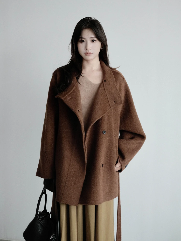 Женское коричневое зимнее пальто Whysocold из австралийской шерсти и верблюжьего пуха, двустороннее, из твида, в корейском стиле, свободного кроя
Женское коричневое зимнее пальто Whysocold из австралийской шерсти и верблюжьего пуха, двустороннее, из твида, в корейском стиле, свободного кроя