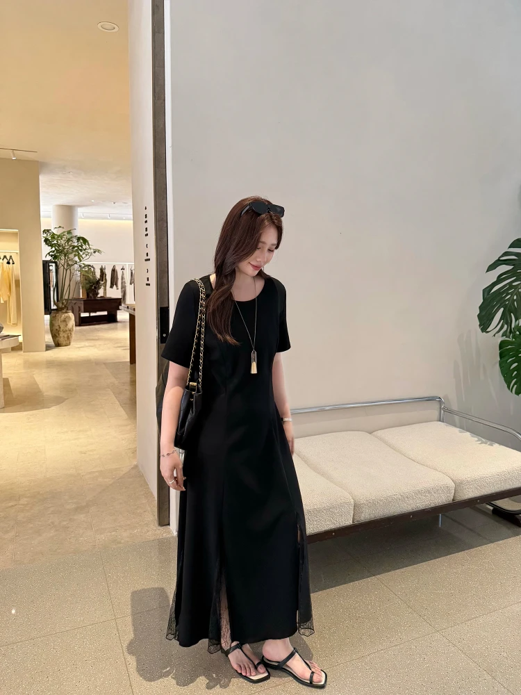 plus Size Women's Black Fish Skirt Dress Lace Splicing Slimming A-Line Summer Casual Cotton Polyester Spandex Blend Dress
plus Size Women's Black Fish Skirt Dress Lace Splicing Slimming A-Line Summer Casual Cotton Polyester Spandex Blend Dress