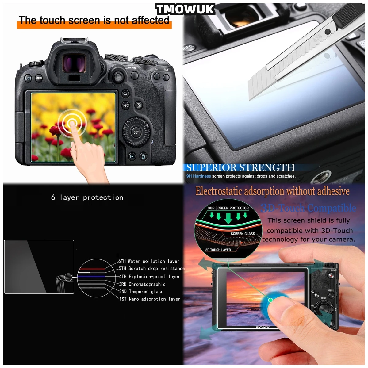 Tempered Glass Screen Protector For ZV1 ZVE10 RX1 RX1R A7R4 A7S3 A7C A1 A7 IV
Tempered Glass Screen Protector For ZV1 ZVE10 RX1 RX1R A7R4 A7S3 A7C A1 A7 IV