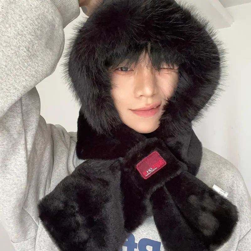 Plush Hat Scarf Men Winter Windproof Cycling Autumn Winter Warm Thickened Hooded Motorcycle Helmet Style Neck Warmer Accessories
Plush Hat Scarf Men Winter Windproof Cycling Autumn Winter Warm Thickened Hooded Motorcycle Helmet Style Neck Warmer Accessories