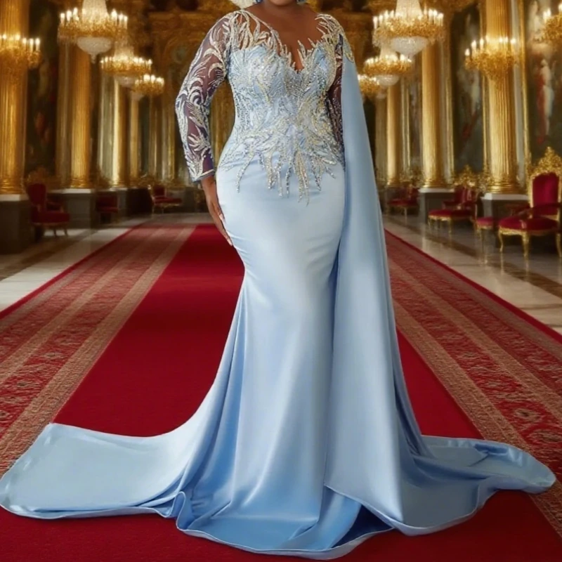 light sky blue mermaid mother of bride dresses lace beaded evening party dress vintage birthday wedding guest groom mother gowns
light sky blue mermaid mother of bride dresses lace beaded evening party dress vintage birthday wedding guest groom mother gowns