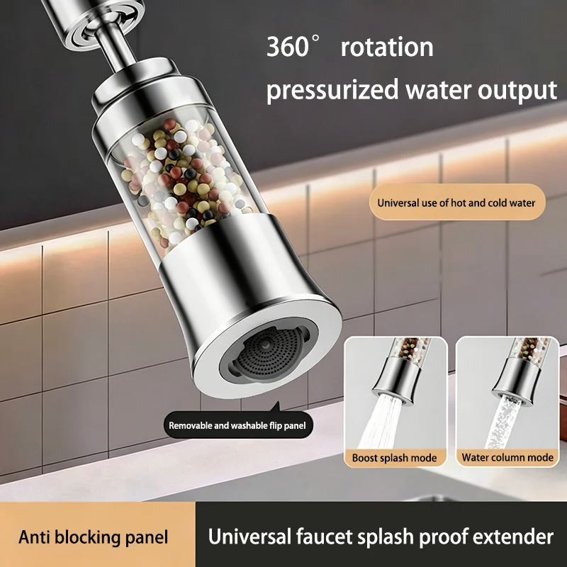 Household Pressurized Filter Faucet Extender Universal Anti-splash Spout Aerator Kitchen Tap Water Purifier
Household Pressurized Filter Faucet Extender Universal Anti-splash Spout Aerator Kitchen Tap Water Purifier