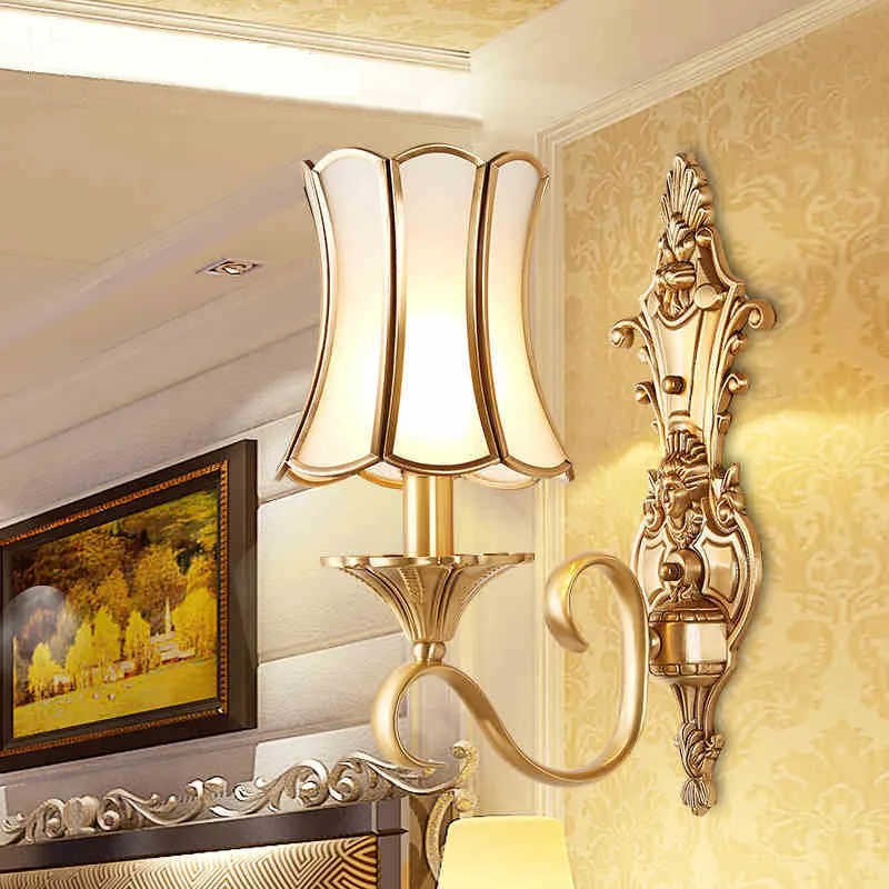 All Copper Bedroom Headboard Cloth Cover Lamp Simple European Living Room Corridor Lamp Tv Background Wall Sconce
All Copper Bedroom Headboard Cloth Cover Lamp Simple European Living Room Corridor Lamp Tv Background Wall Sconce