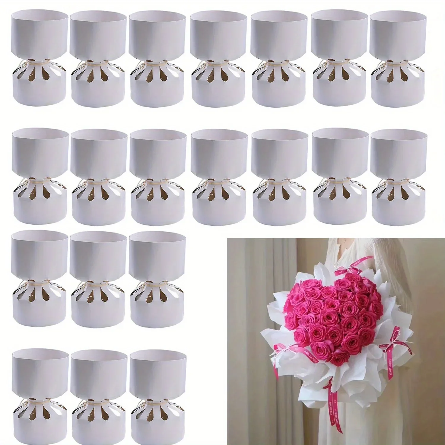 20pcs Kraft Paper Round Bouquet Rose Lining Wrapping Paper for Flower Shop Packaging Auxiliary Tool
20pcs Kraft Paper Round Bouquet Rose Lining Wrapping Paper for Flower Shop Packaging Auxiliary Tool