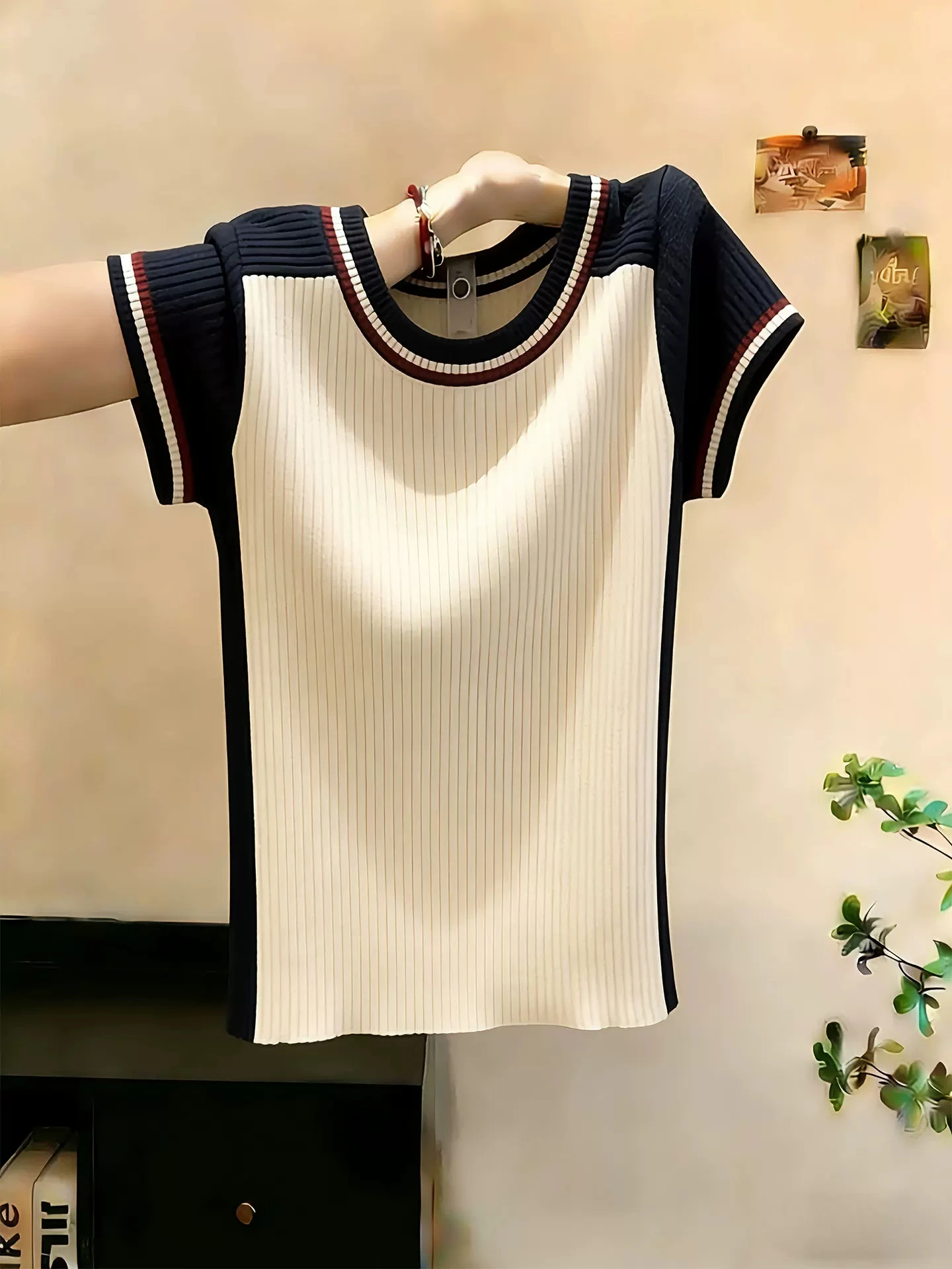 2026 New Style Color Block round Neck Short Sleeve T Shirt Women Summer plus Size Conceal Belly Slimming Anti-Aging Top
2026 New Style Color Block round Neck Short Sleeve T Shirt Women Summer plus Size Conceal Belly Slimming Anti-Aging Top