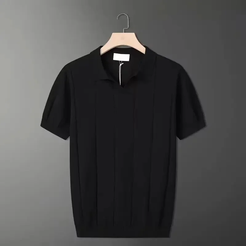 Summer New Knitted Slim Fit Polo Shirt Men's Short Sleeve V-Neck Casual Half Sleeve Turn-down Collar T-Shirt Stylish Versatile B
Summer New Knitted Slim Fit Polo Shirt Men's Short Sleeve V-Neck Casual Half Sleeve Turn-down Collar T-Shirt Stylish Versatile B