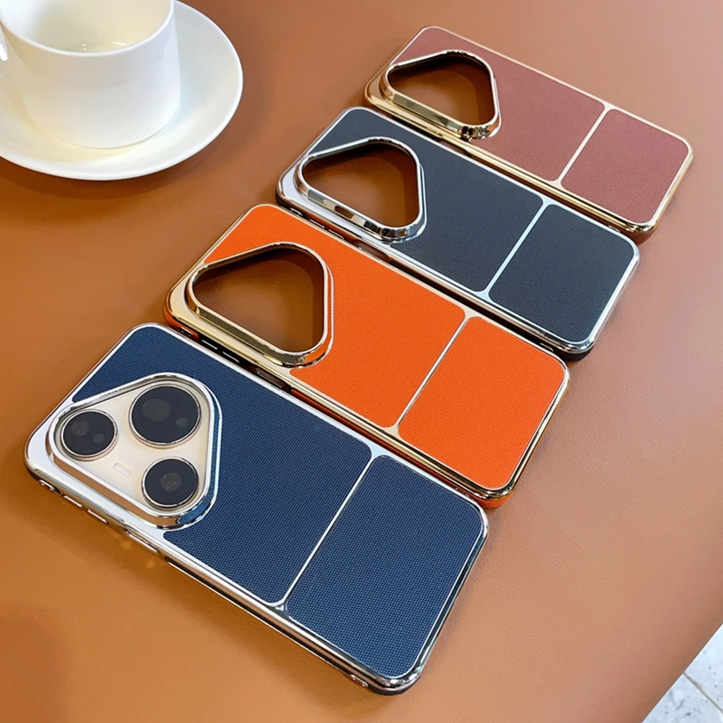 Premium Faux Leather Splicing Texture Electroplated Edge Magnetic Shockproof Protective Phone Case for Huawei Pura 90 Pro Max
Premium Faux Leather Splicing Texture Electroplated Edge Magnetic Shockproof Protective Phone Case for Huawei Pura 90 Pro Max