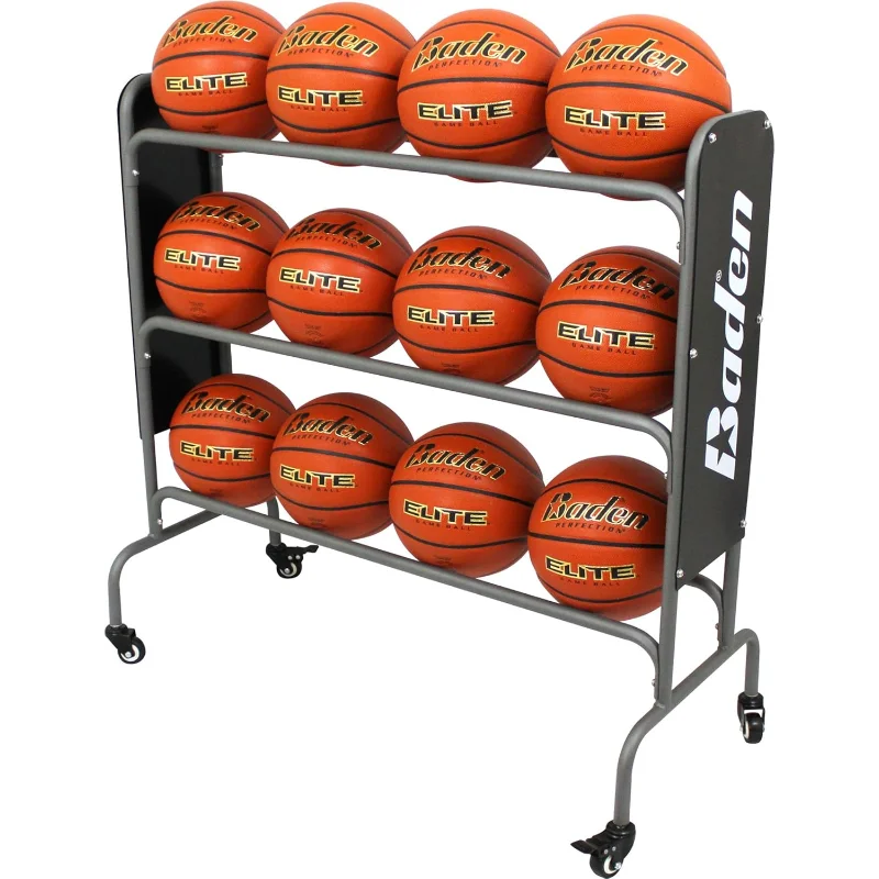 Baden Steel Basketball Rack with Wheels – 3-Tier Rolling Ball Racks for Garage with Wheel Locks, Sports Equipment Storage
Baden Steel Basketball Rack with Wheels – 3-Tier Rolling Ball Racks for Garage with Wheel Locks, Sports Equipment Storage