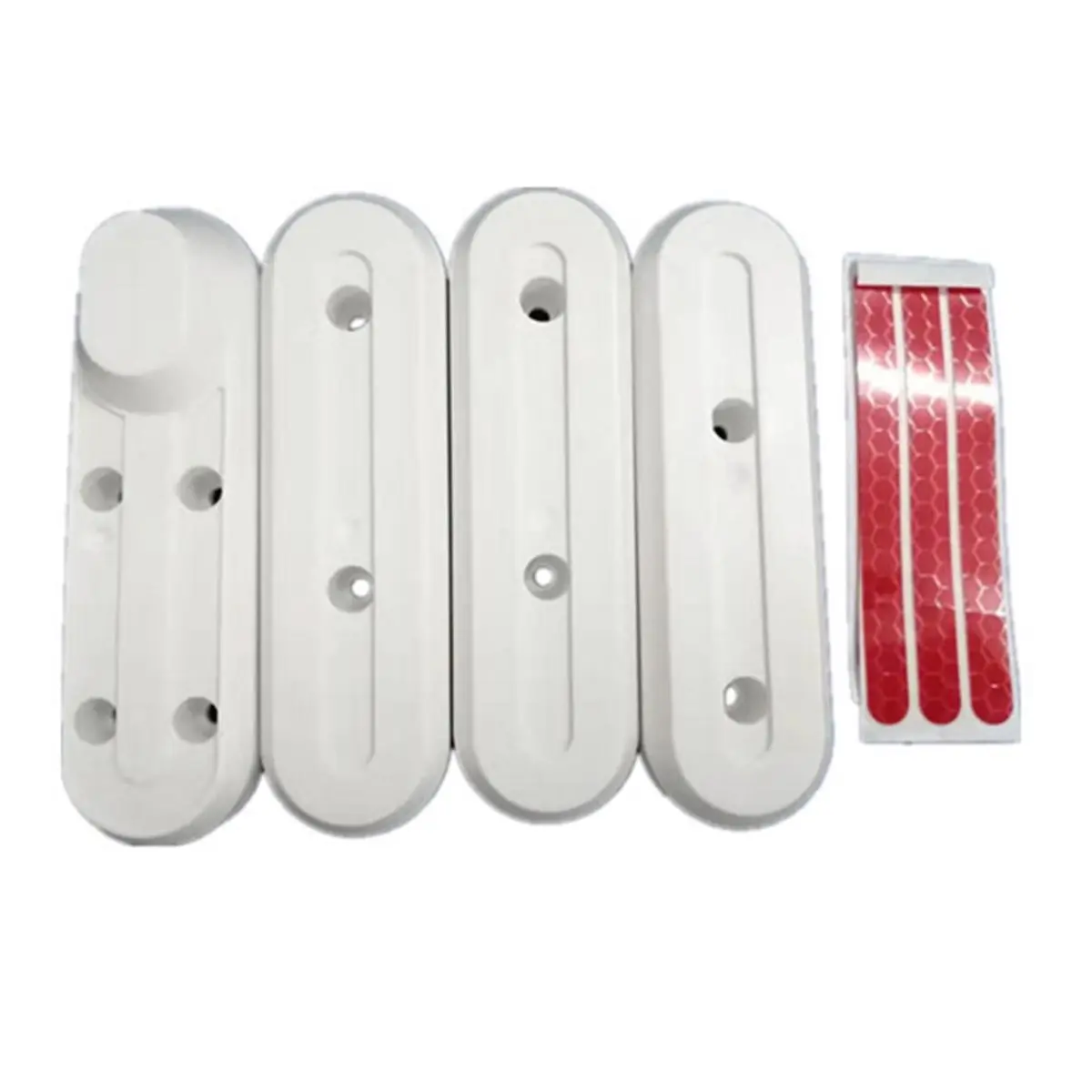 Простой в установке комплект передних и задних боковых колпаков для колес с отражающими наклейками для электросамоката Xiaomi M365, белый цвет
Простой в установке комплект передних и задних боковых колпаков для колес с отражающими наклейками для электросамоката Xiaomi M365, белый цвет