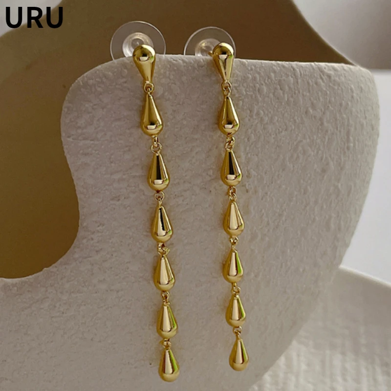 Fashion Jewelry 925 Silver Needle High Quality Brass Thick Gold Color Teardrop Long Earrings For Women Girl Gift Dropshipping
Fashion Jewelry 925 Silver Needle High Quality Brass Thick Gold Color Teardrop Long Earrings For Women Girl Gift Dropshipping