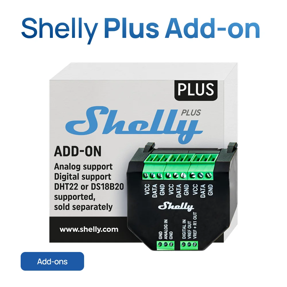 Shelly Plus Addon Use Measure Temperature Humidity Connect Various Analog Digital Sensors
Shelly Plus Addon Use Measure Temperature Humidity Connect Various Analog Digital Sensors