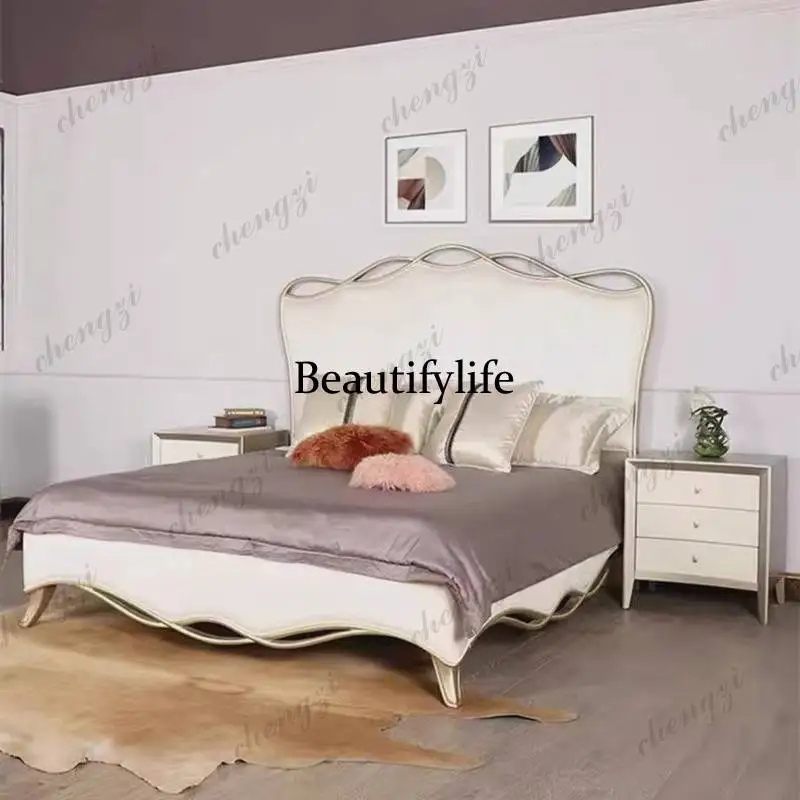 European White Double Bed Decoration Australia Floating Modern Double Bed Frame Luxury Wooden Cama Casal Furniture For Home
European White Double Bed Decoration Australia Floating Modern Double Bed Frame Luxury Wooden Cama Casal Furniture For Home