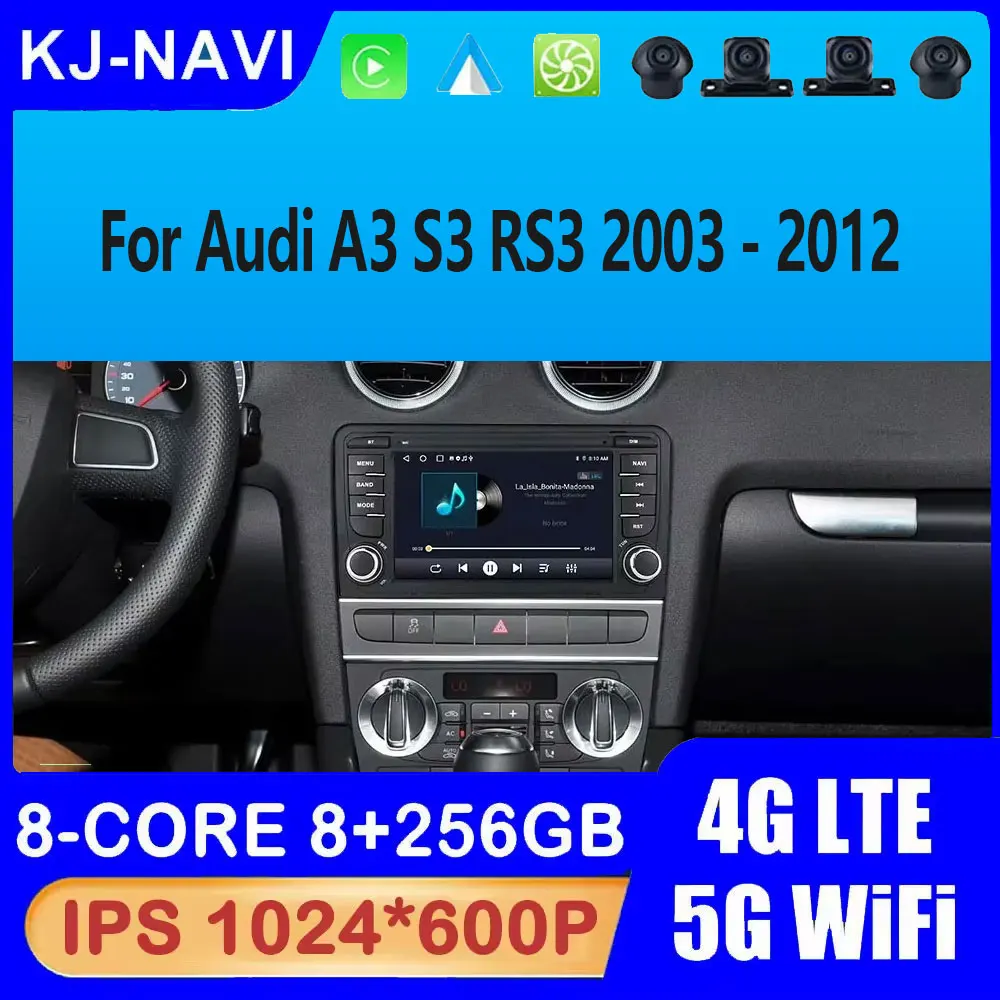 Android Auto Car Radio Multimedia Video Player For Audi A3 S3 RS3 2003 - 2012 Wireless Carplay GPS Navigation Bluetooth WiFi
Android Auto Car Radio Multimedia Video Player For Audi A3 S3 RS3 2003 - 2012 Wireless Carplay GPS Navigation Bluetooth WiFi