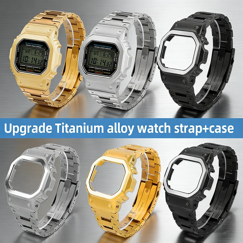 5600 5610 watch upgrade ultra-Lightweight Titanium alloy watchband+case Mod Kit for Casio Small square watch metal bezel&strap
5600 5610 watch upgrade ultra-Lightweight Titanium alloy watchband+case Mod Kit for Casio Small square watch metal bezel&strap