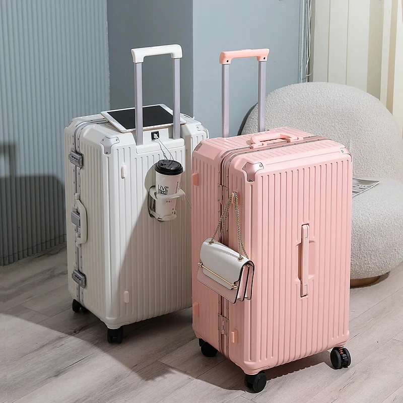 Large Capacity Travel Luggage Aluminum frame Suitcase Trolley Case 24/28/30 inch Travel Suitcase with Cup Holder Boarding Case
Large Capacity Travel Luggage Aluminum frame Suitcase Trolley Case 24/28/30 inch Travel Suitcase with Cup Holder Boarding Case