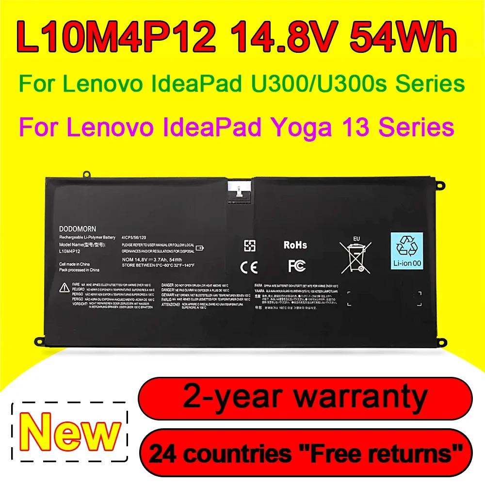 Новый аккумулятор для ноутбука Lenovo IdeaPad U300/U300S, 14,8 в, 54 Вт/ч, L10M4P12
Новый аккумулятор для ноутбука Lenovo IdeaPad U300/U300S, 14,8 в, 54 Вт/ч, L10M4P12