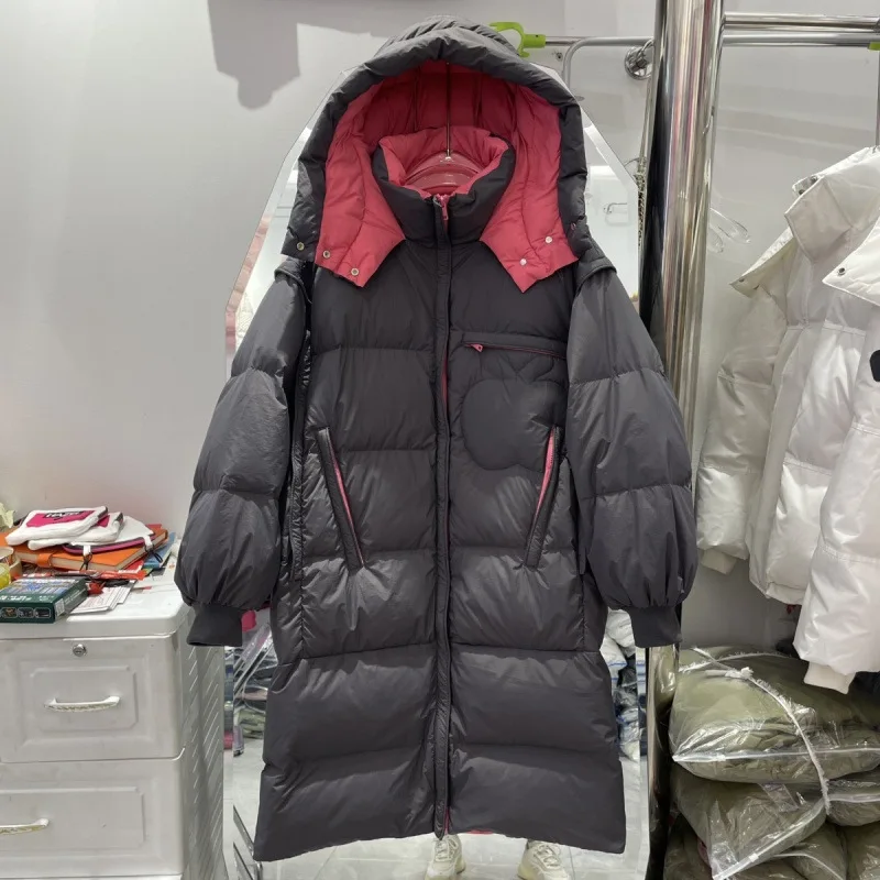 Winter Long Hooded Knee Length Down Jacket Women Quilted Thickening Parker Outwears Female Patchwork Warm White Duck Down Jacket
Winter Long Hooded Knee Length Down Jacket Women Quilted Thickening Parker Outwears Female Patchwork Warm White Duck Down Jacket