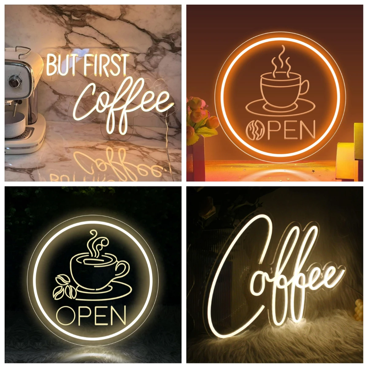 BUT FIRST Coffee Neon Sign Dimmable Led Coffee Sign for Business Coffee Bar Shop Coffee Station Wall Decor Signboard Light
BUT FIRST Coffee Neon Sign Dimmable Led Coffee Sign for Business Coffee Bar Shop Coffee Station Wall Decor Signboard Light