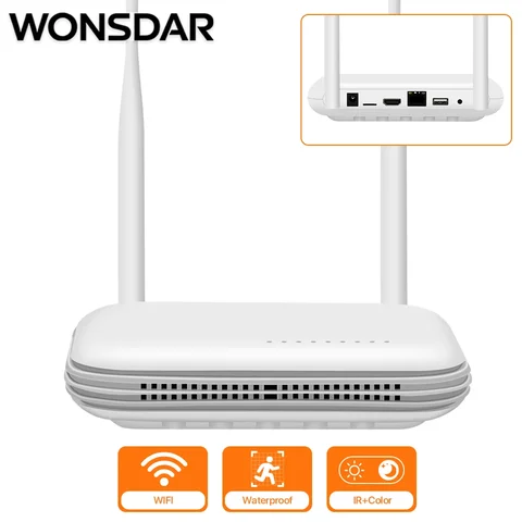 WONSDAR 8CH H.265 Onvif Network WiFi NVR 2.5'' HDD Video Recorder Wireless Security System For IP Camera Support Face Detection