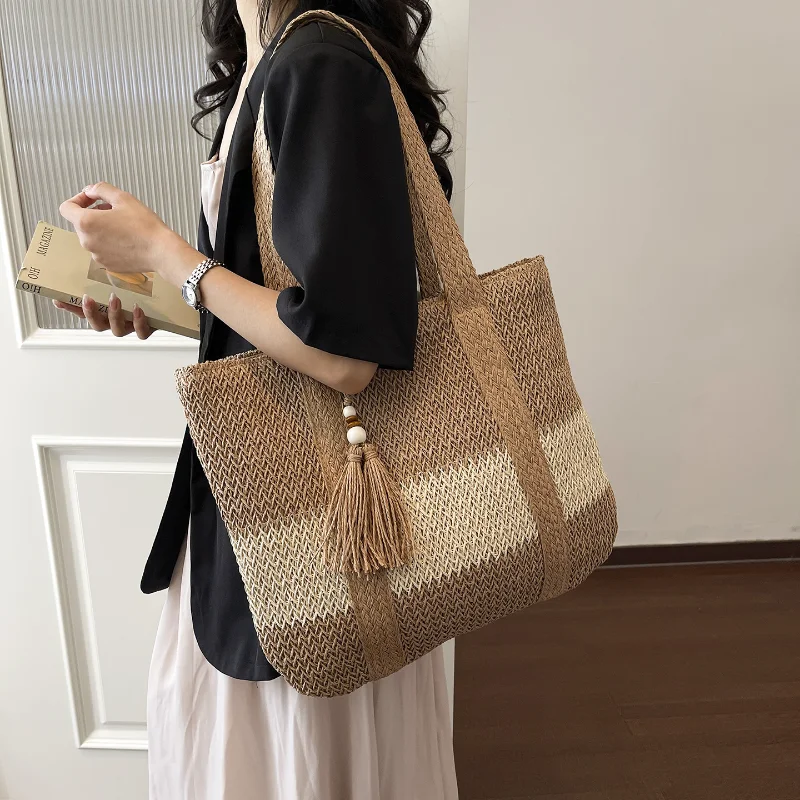 Large Women Shoulder Shopper Bag Summer Straw Woven Ladies Luxury Designer Tote Beach Bag for Woman 2026 Big Female Handbags
Large Women Shoulder Shopper Bag Summer Straw Woven Ladies Luxury Designer Tote Beach Bag for Woman 2026 Big Female Handbags