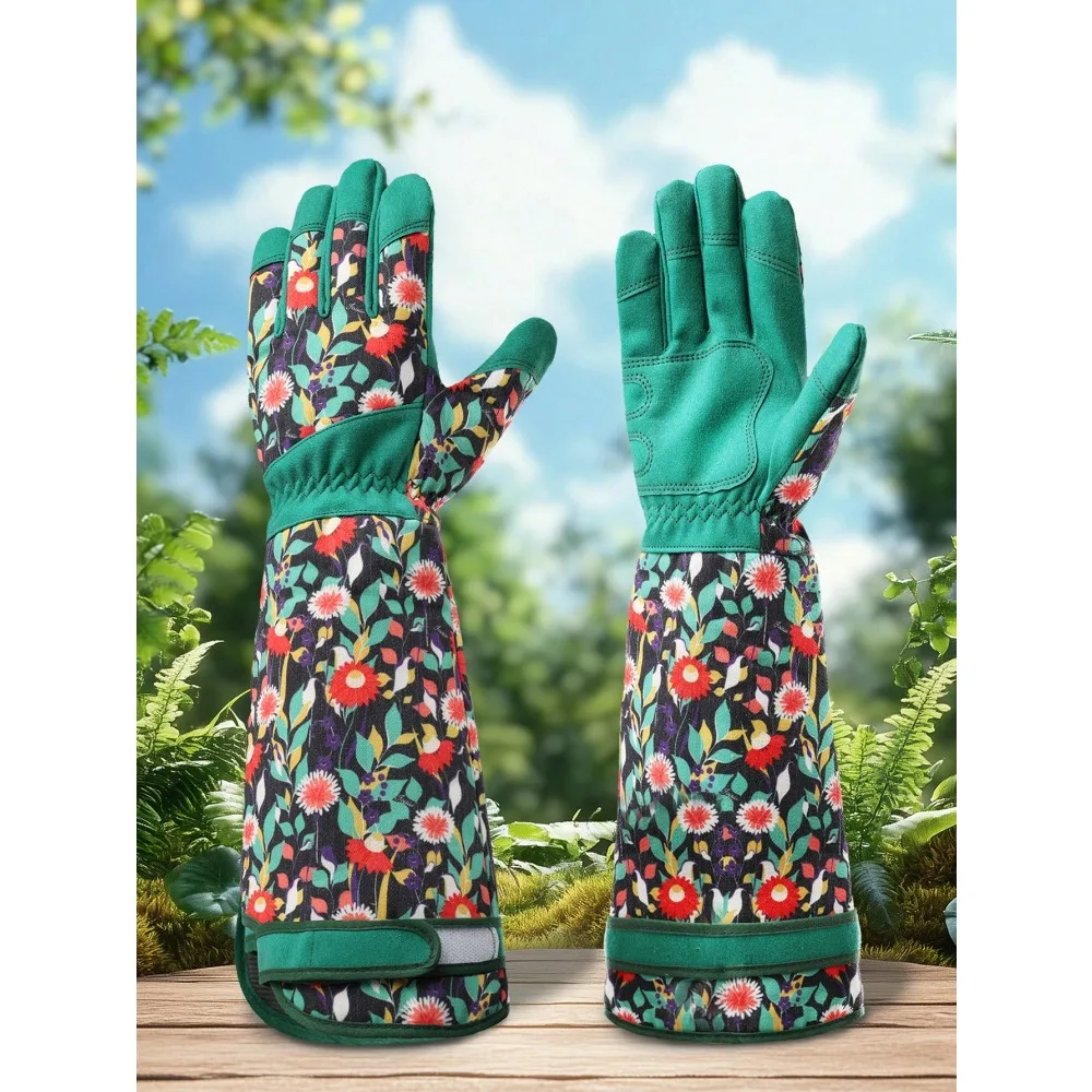 1 Pair Women's 17-Inch Long Floral Garden Gloves – Forearm Protection, Super Grip, Breathable & Washable For Outdoor Gardening
1 Pair Women's 17-Inch Long Floral Garden Gloves – Forearm Protection, Super Grip, Breathable & Washable For Outdoor Gardening