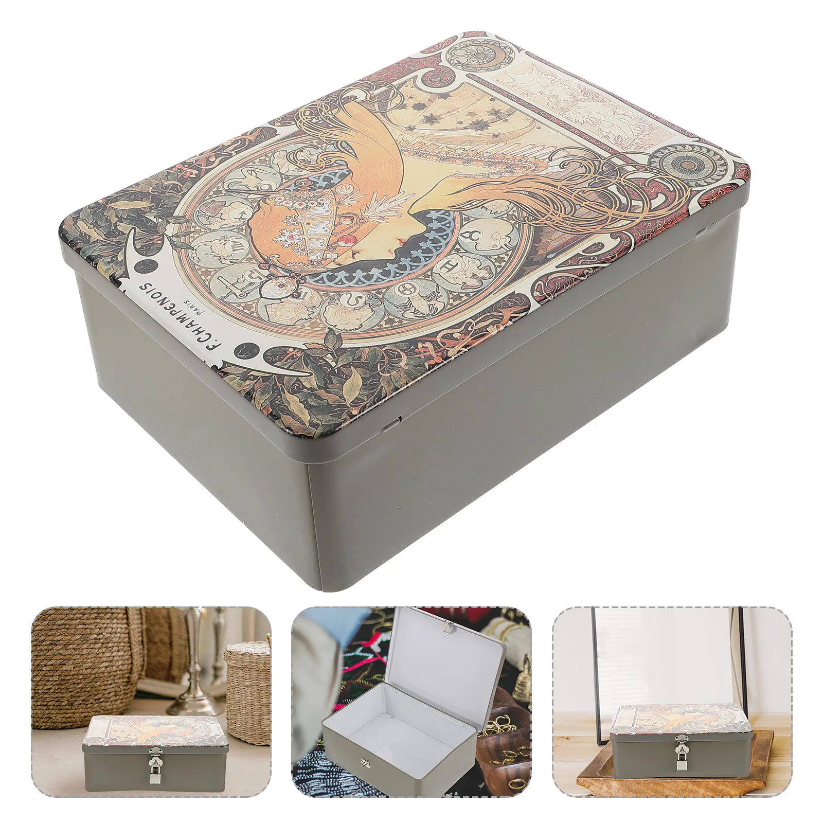 Premium Sturdy Tinplate Storage Box with Lock Handle Compact Gift Case for Candies Small Presents Wedding Favors Retro Tin
Premium Sturdy Tinplate Storage Box with Lock Handle Compact Gift Case for Candies Small Presents Wedding Favors Retro Tin