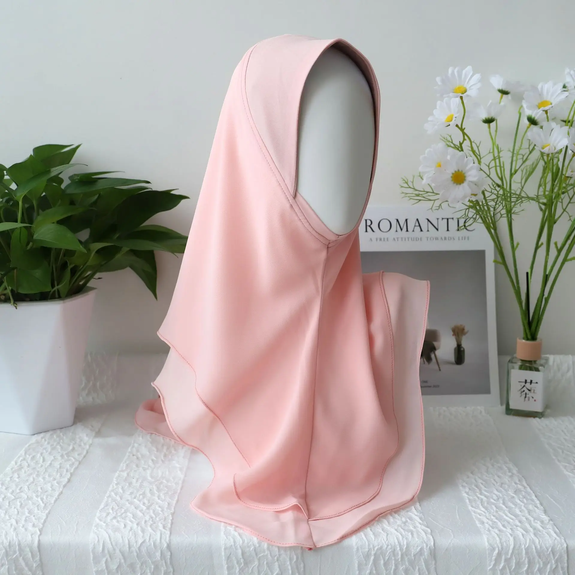 Solid Color Double Layer Scarf Womens Pull On Soft Breathable Lightweight Head Wrap Fashion Accessory
Solid Color Double Layer Scarf Womens Pull On Soft Breathable Lightweight Head Wrap Fashion Accessory