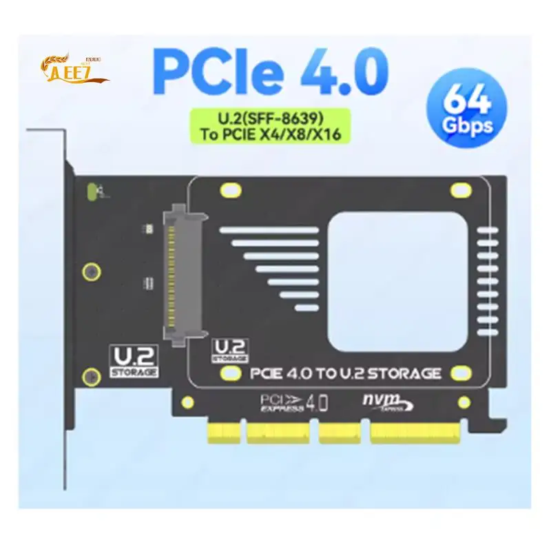 Адаптер AEE7-Pcie к U.2 (SFF-8639), твердотельный накопитель GEN5 U.2 128 Гбит/с к карте расширения PCIE X4 X8 X16 для Pcie 4.0/3.0/2.0
Адаптер AEE7-Pcie к U.2 (SFF-8639), твердотельный накопитель GEN5 U.2 128 Гбит/с к карте расширения PCIE X4 X8 X16 для Pcie 4.0/3.0/2.0