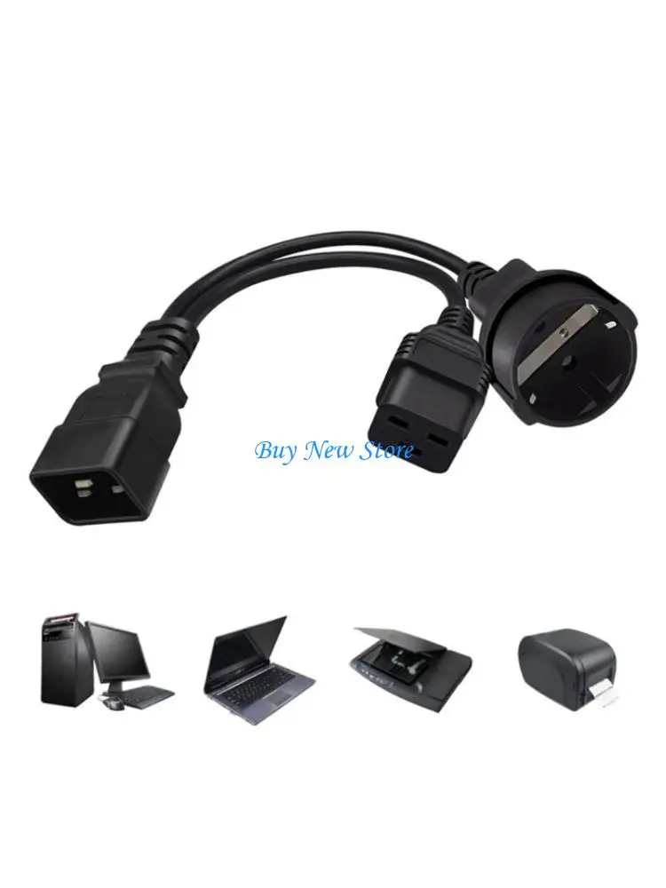 20CE C20 Male to C19 + EU4.8MM Female Y Splitter Conversion Cable for Printers 30cm
20CE C20 Male to C19 + EU4.8MM Female Y Splitter Conversion Cable for Printers 30cm