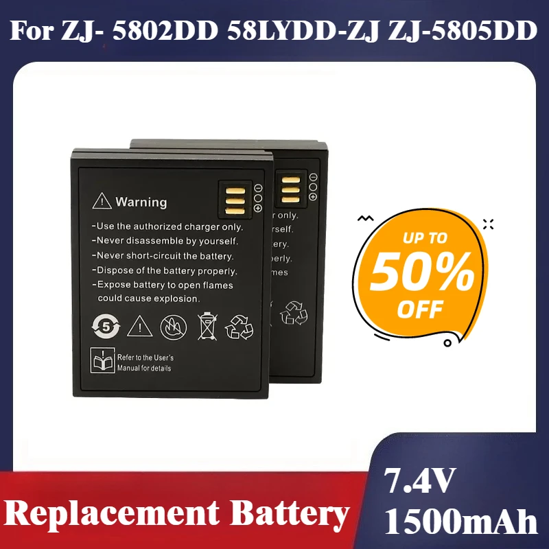 7.4V 1500mAh Battery for ZJ- 5802DD 58LYDD-ZJ ZJ-5805DD Bluetooth Printer Battery Brand-New High Quality
7.4V 1500mAh Battery for ZJ- 5802DD 58LYDD-ZJ ZJ-5805DD Bluetooth Printer Battery Brand-New High Quality