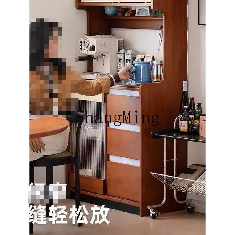 SM medieval solid wood locker living room display integrated tea cabinet against the wall color matching rock slab side cabinet
SM medieval solid wood locker living room display integrated tea cabinet against the wall color matching rock slab side cabinet
